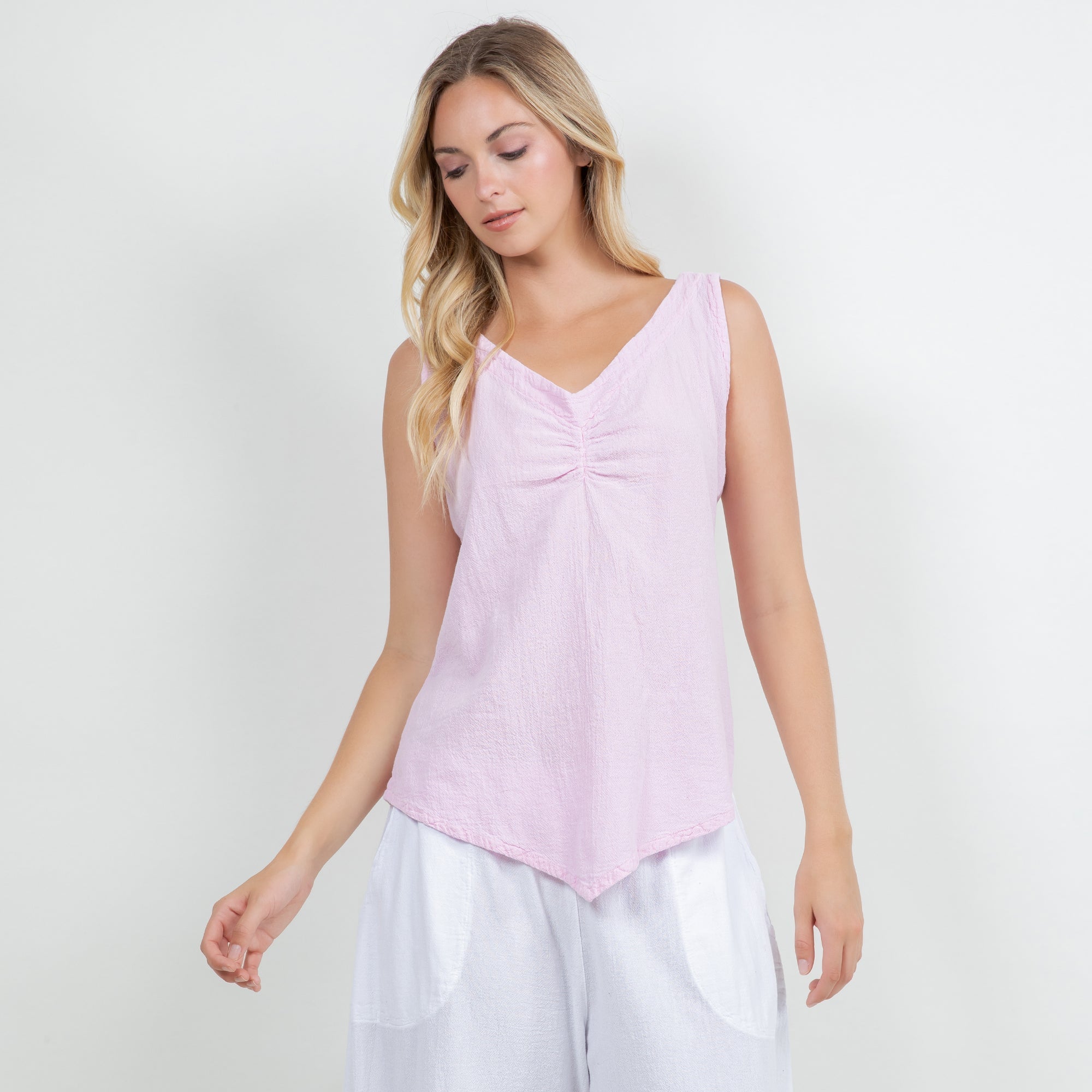 Women's 100% Cotton Gauze Dominica Tank Top - Che Cose Belle