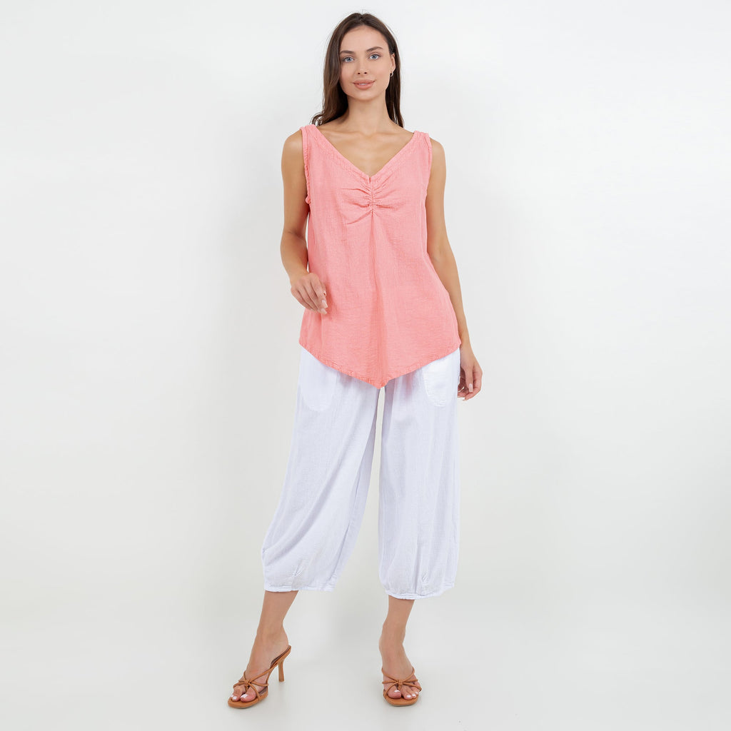 Women's 100% Cotton Gauze Dominica Tank Top - Che Cose Belle