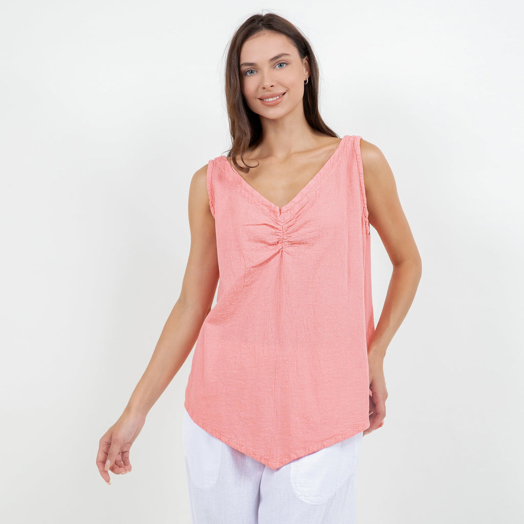 Women's 100% Cotton Gauze Dominica Tank Top - Che Cose Belle