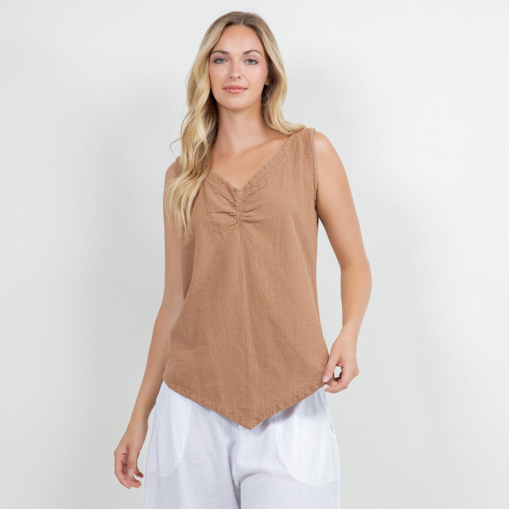 Women's 100% Cotton Gauze Dominica Tank Top - Che Cose Belle