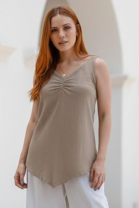 Women's 100% Cotton Gauze Dominica Tank Top - Che Cose Belle