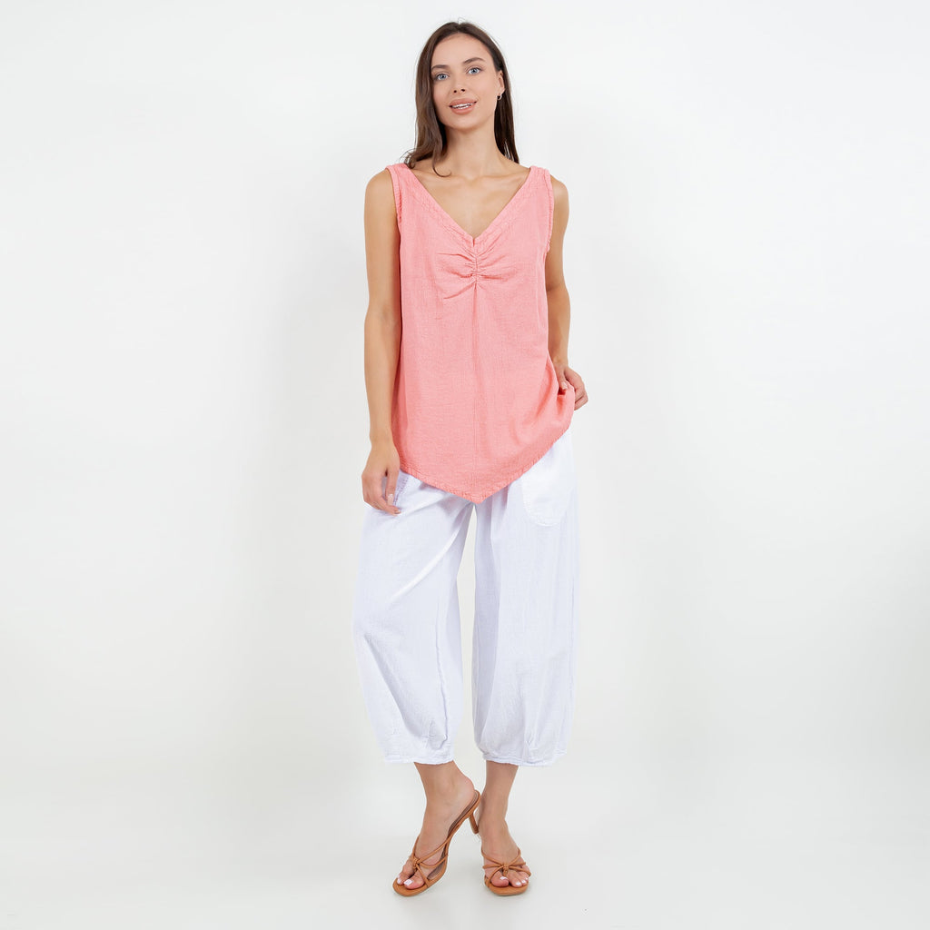 Women's 100% Cotton Gauze Dominica Tank Top - Che Cose Belle