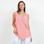 Women's 100% Cotton Gauze Dominica Tank Top - Che Cose Belle