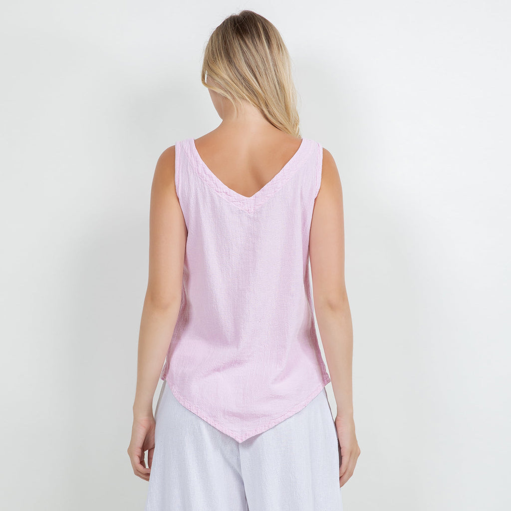Women's 100% Cotton Gauze Dominica Tank Top - Che Cose Belle