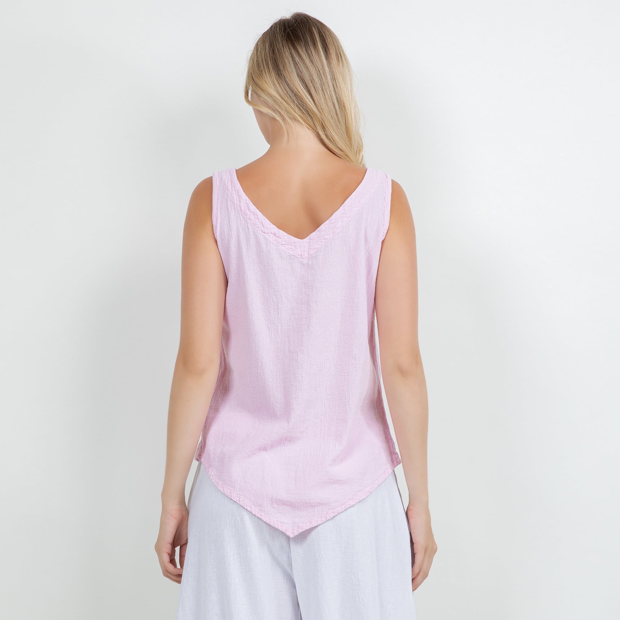 Women's 100% Cotton Gauze Dominica Tank Top - Che Cose Belle