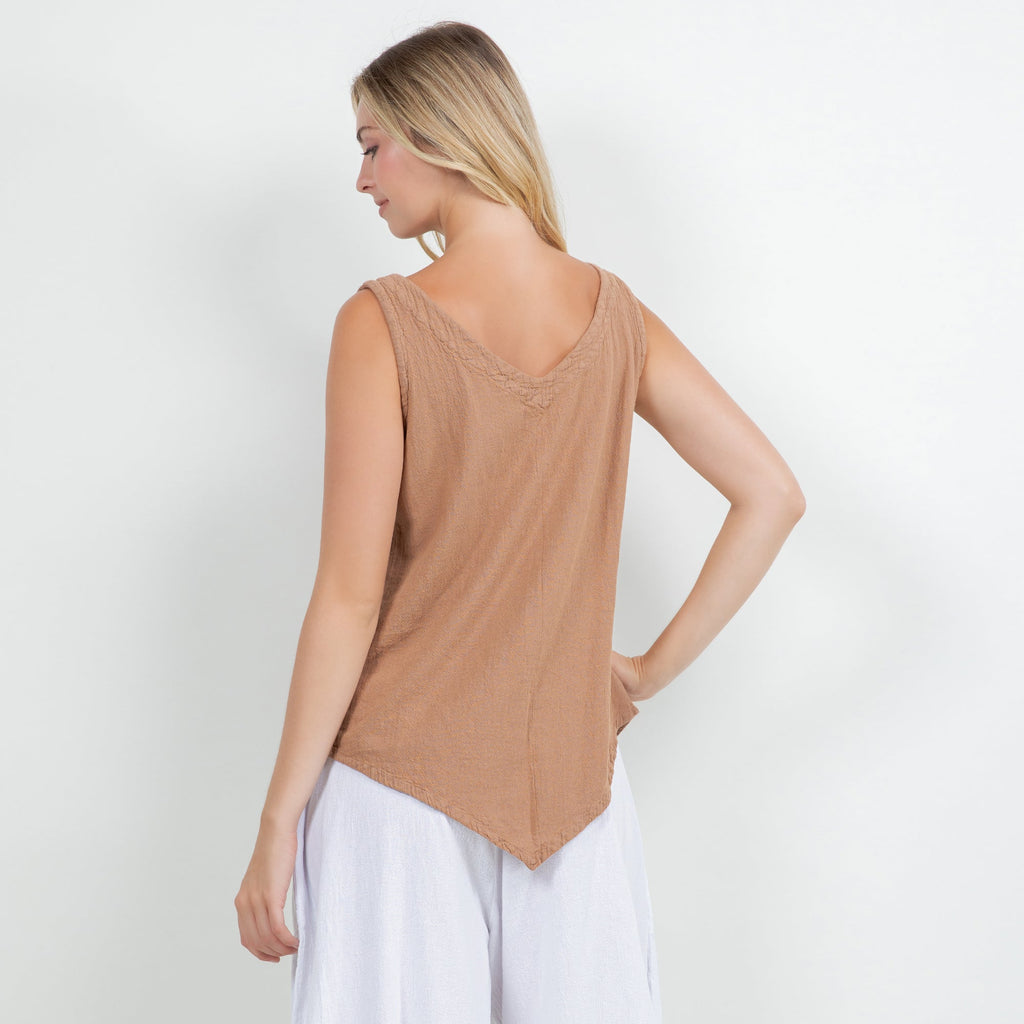 Women's 100% Cotton Gauze Dominica Tank Top - Che Cose Belle
