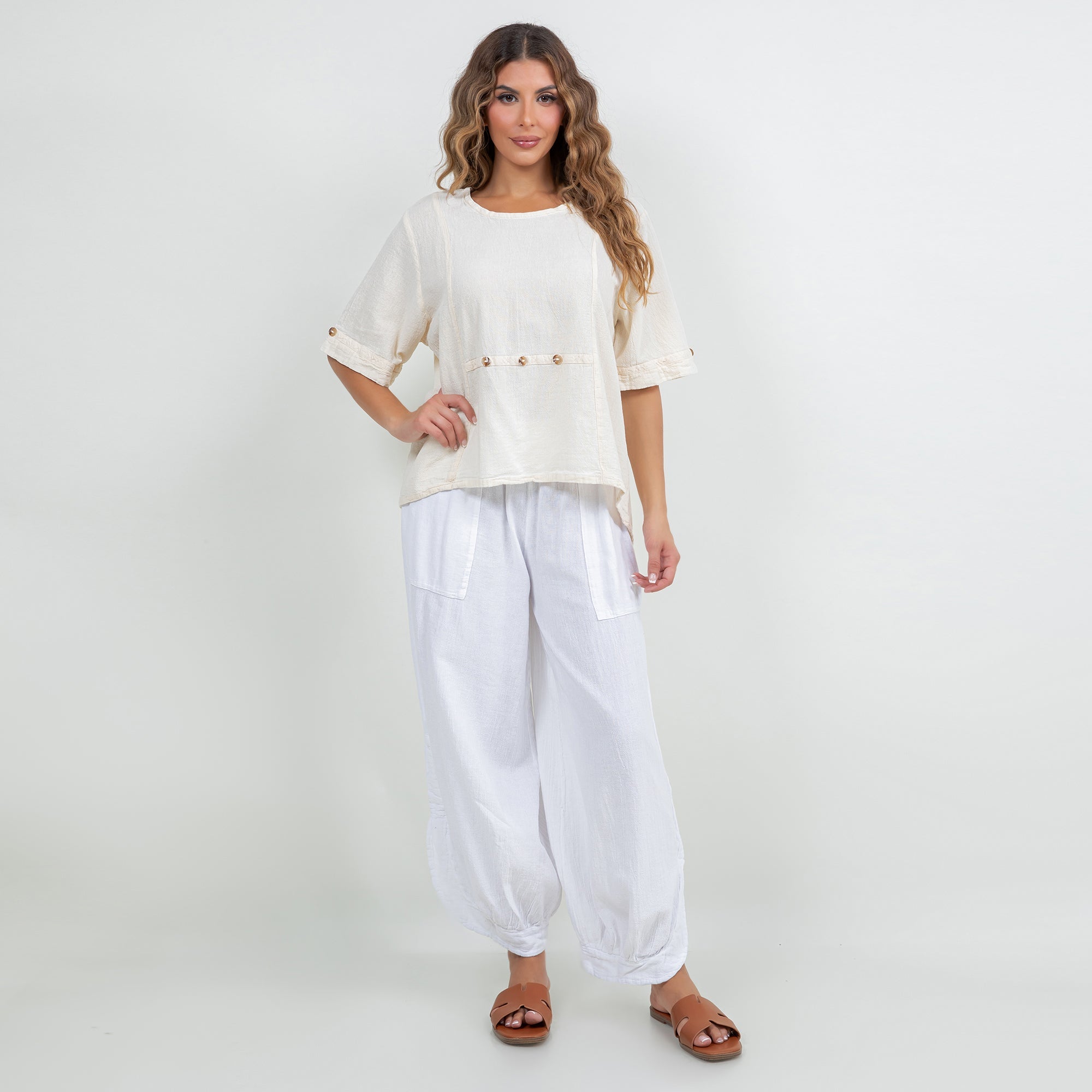 Women's 100% Cotton Gauze Kira Top - Che Cose Belle
