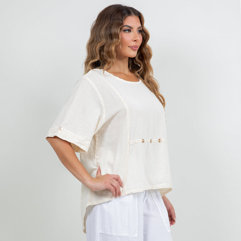 Women's 100% Cotton Gauze Kira Top - Che Cose Belle