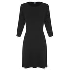 Women's A - Line Bamboo Viscose Dress in Black - Che Cose Belle
