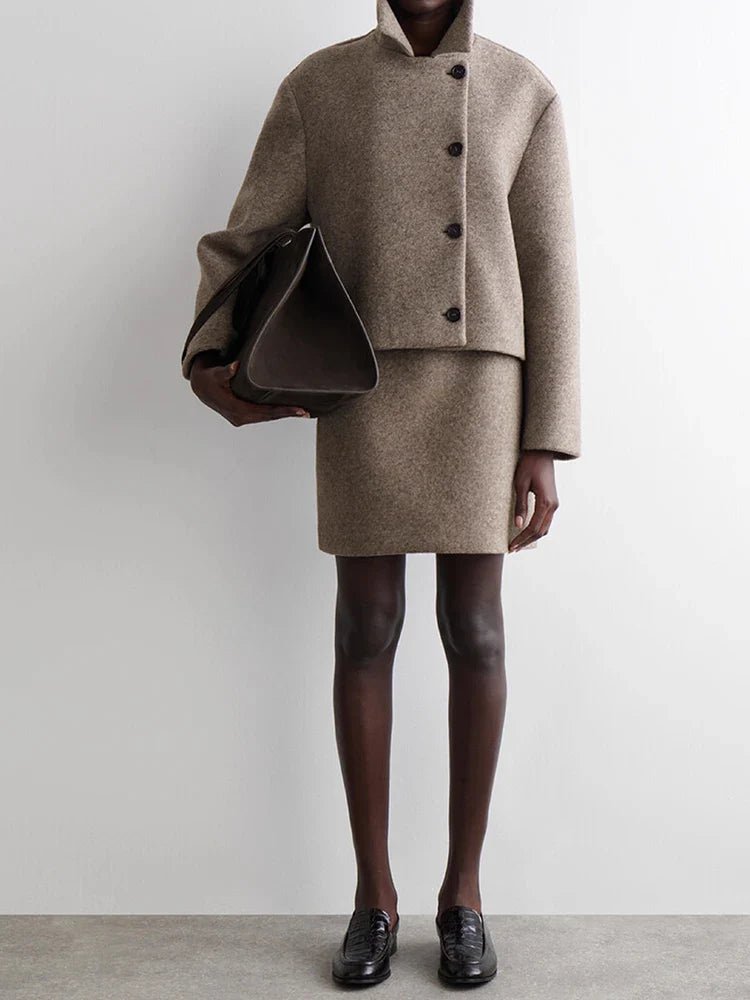 Women's A-Line Midi Skirt Brown - Che Cose Belle