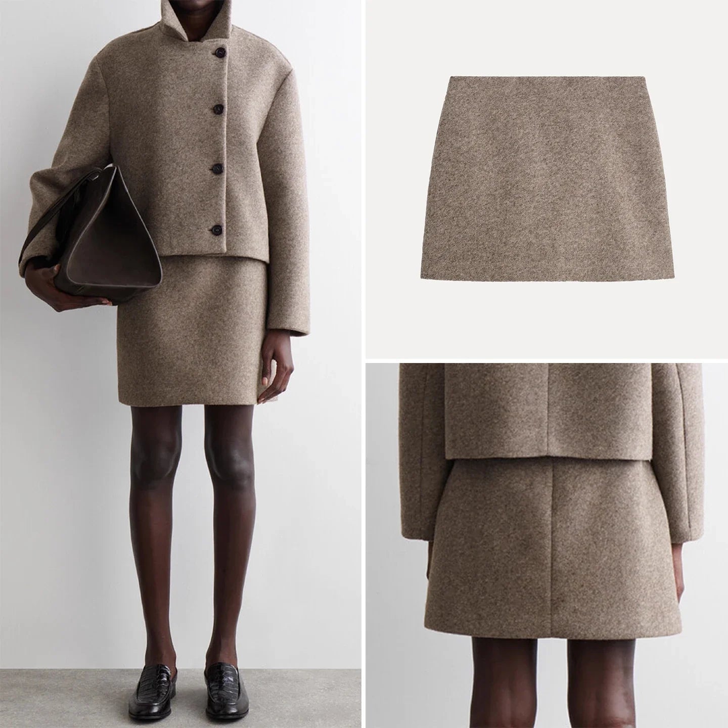 Women's A-Line Midi Skirt Brown - Che Cose Belle