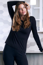 Women's Bamboo Lounge Set - Long Sleeve T-Shirt and Jogger Pants - Che Cose Belle