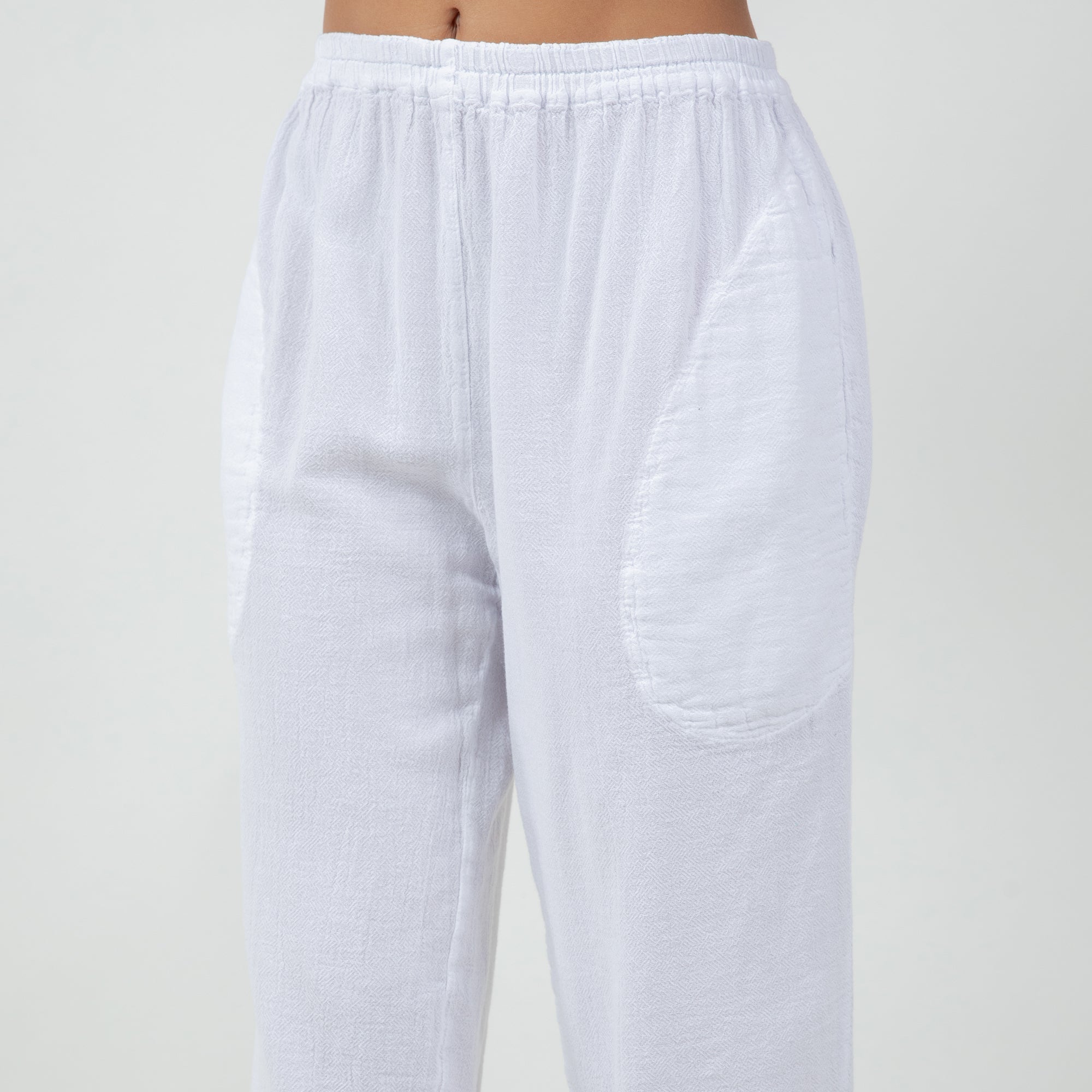 Women's Cotton Gauze Nydia Capri With Pockets - Che Cose Belle