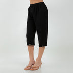 Women's Cotton Gauze Nydia Capri With Pockets - Che Cose Belle