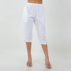 Women's Cotton Gauze Nydia Capri With Pockets - Che Cose Belle