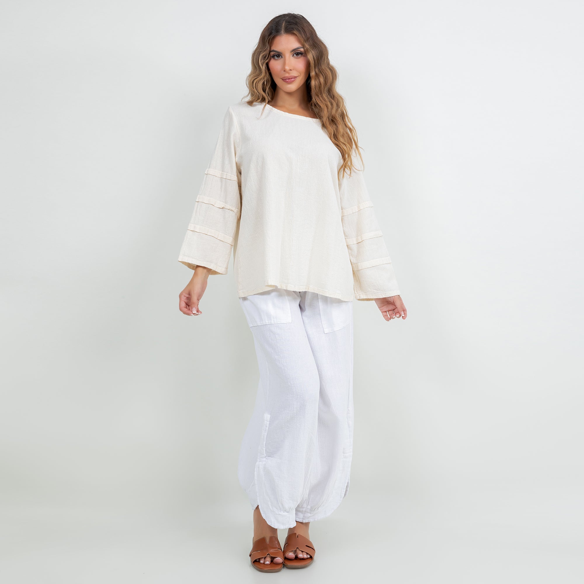Women's Cotton Gauze Sabrina Top - Che Cose Belle