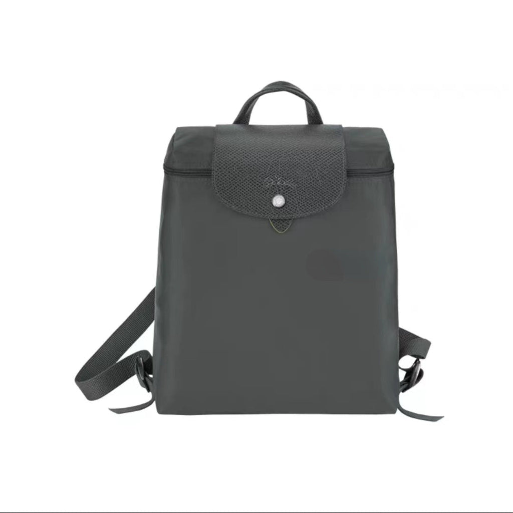 Women's Dragon Inlaid Double Trendy Leather Nylon Backpacks - Che Cose Belle