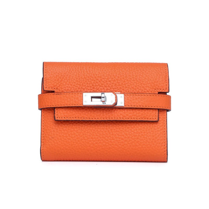 Women's Fashion Classic Lychee Pattern Cowhide Clutch Ladies Wallets - Che Cose Belle
