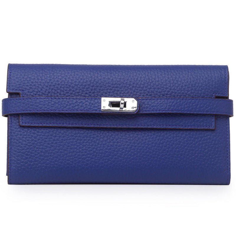 Women's Fashion Classic Lychee Pattern Cowhide Clutch Ladies Wallets - Che Cose Belle