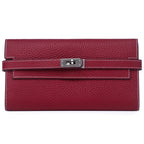 Women's Fashion Classic Lychee Pattern Cowhide Clutch Ladies Wallets - Che Cose Belle
