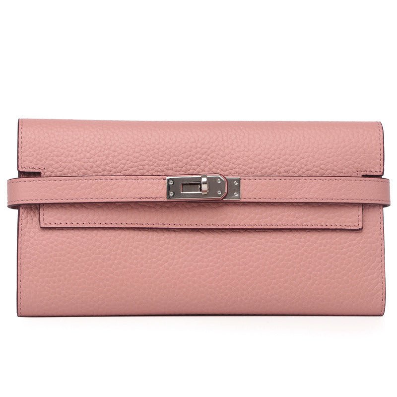 Women's Fashion Classic Lychee Pattern Cowhide Clutch Ladies Wallets - Che Cose Belle