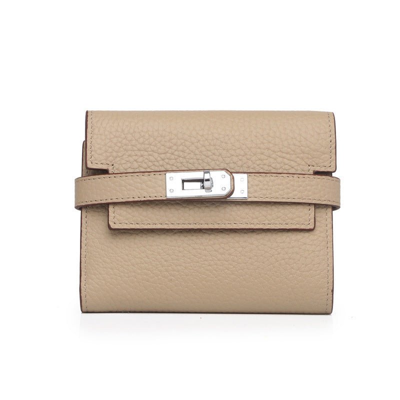 Women's Fashion Classic Lychee Pattern Cowhide Clutch Ladies Wallets - Che Cose Belle