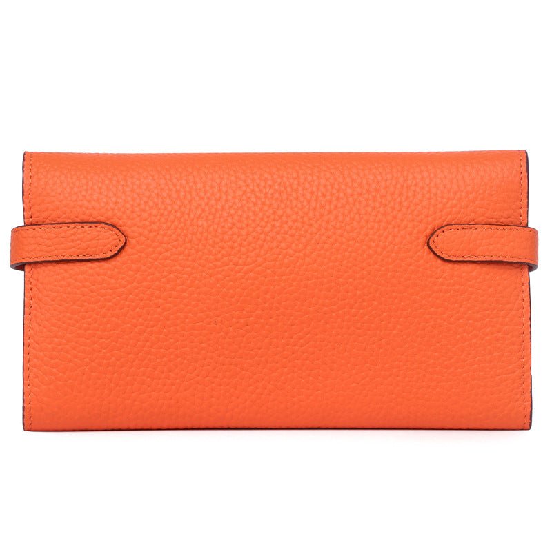 Women's Fashion Classic Lychee Pattern Cowhide Clutch Ladies Wallets - Che Cose Belle