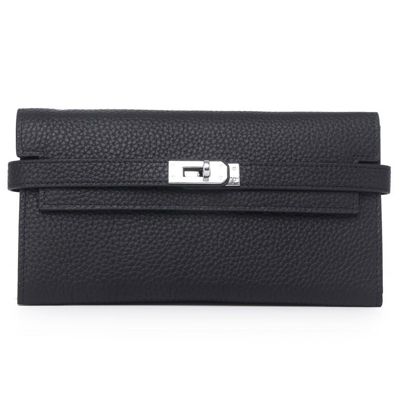 Women's Fashion Classic Lychee Pattern Cowhide Clutch Ladies Wallets - Che Cose Belle