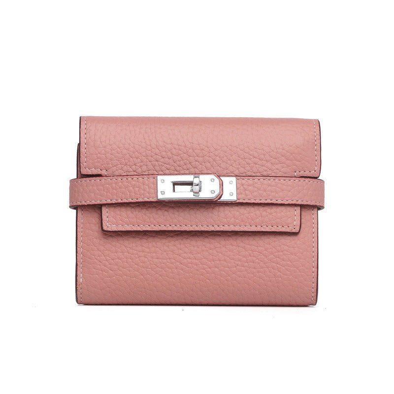 Women's Fashion Classic Lychee Pattern Cowhide Clutch Ladies Wallets - Che Cose Belle