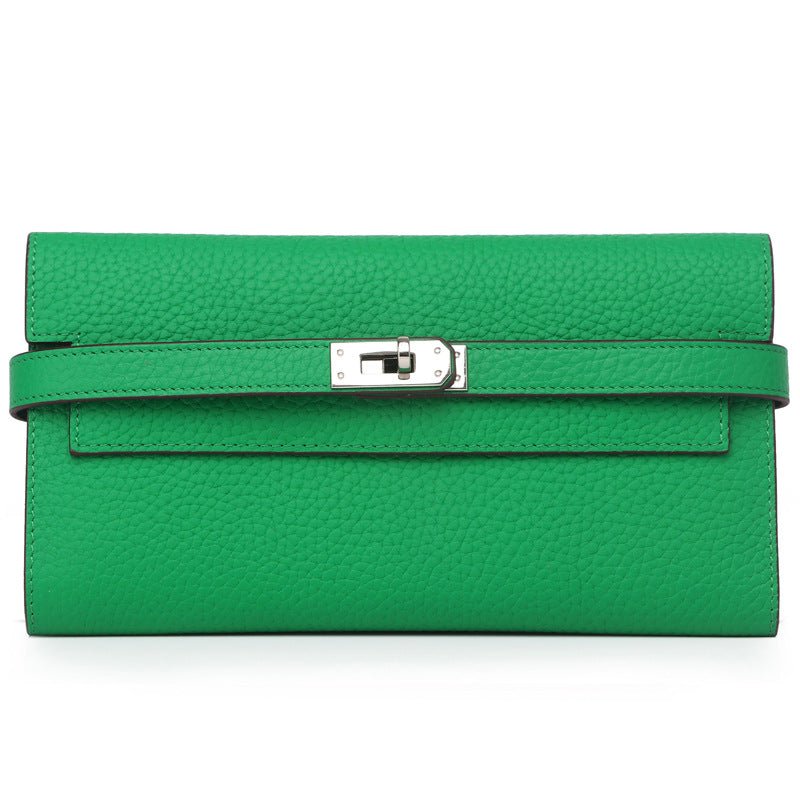 Women's Fashion Classic Lychee Pattern Cowhide Clutch Ladies Wallets - Che Cose Belle