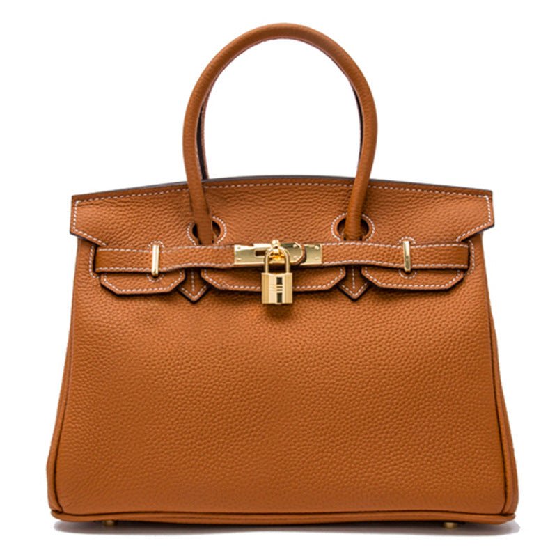 Women's First Layer Cowhide Genuine Leather Portable Handbags - Che Cose Belle