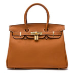Women's First Layer Cowhide Genuine Leather Portable Handbags - Che Cose Belle