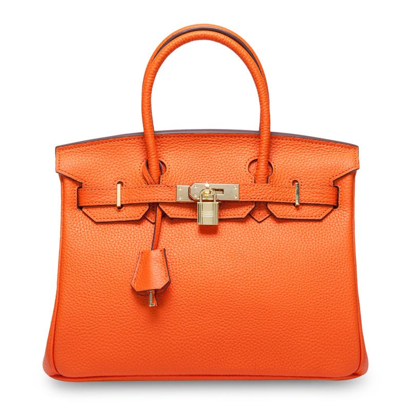 Women's First Layer Cowhide Genuine Leather Portable Handbags - Che Cose Belle