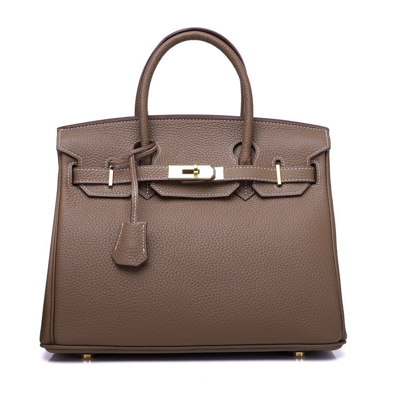 Women's First Layer Cowhide Genuine Leather Portable Handbags - Che Cose Belle