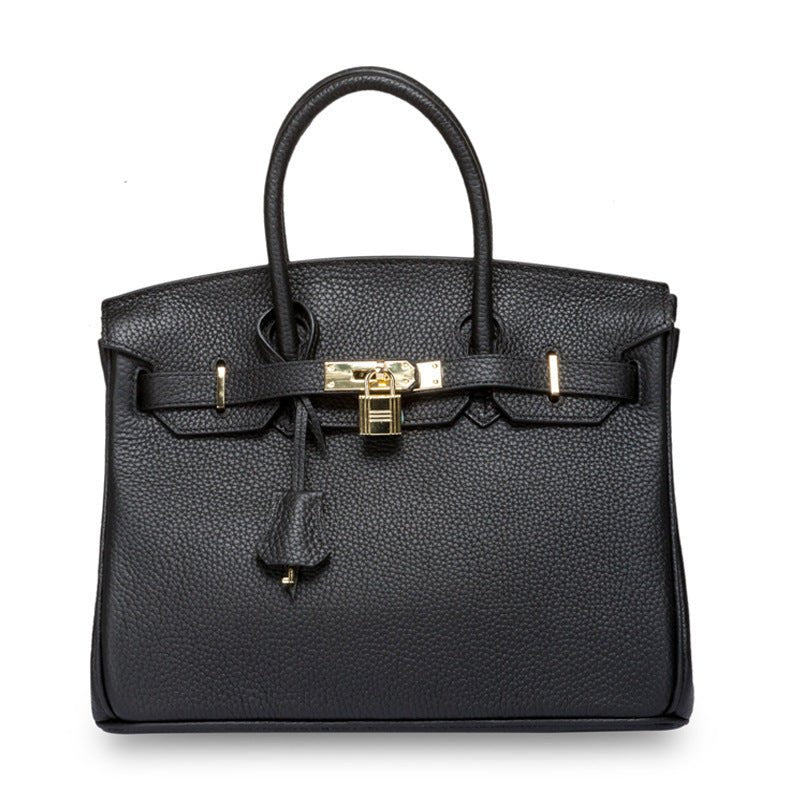 Women's First Layer Cowhide Genuine Leather Portable Handbags - Che Cose Belle