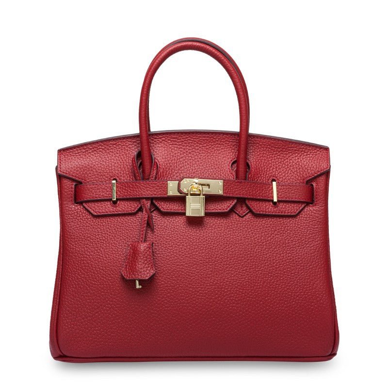 Women's First Layer Cowhide Genuine Leather Portable Handbags - Che Cose Belle