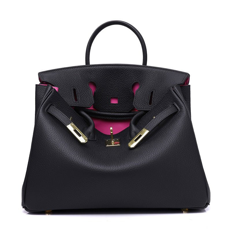Women's First Layer Cowhide Genuine Leather Portable Handbags - Che Cose Belle