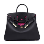Women's First Layer Cowhide Genuine Leather Portable Handbags - Che Cose Belle