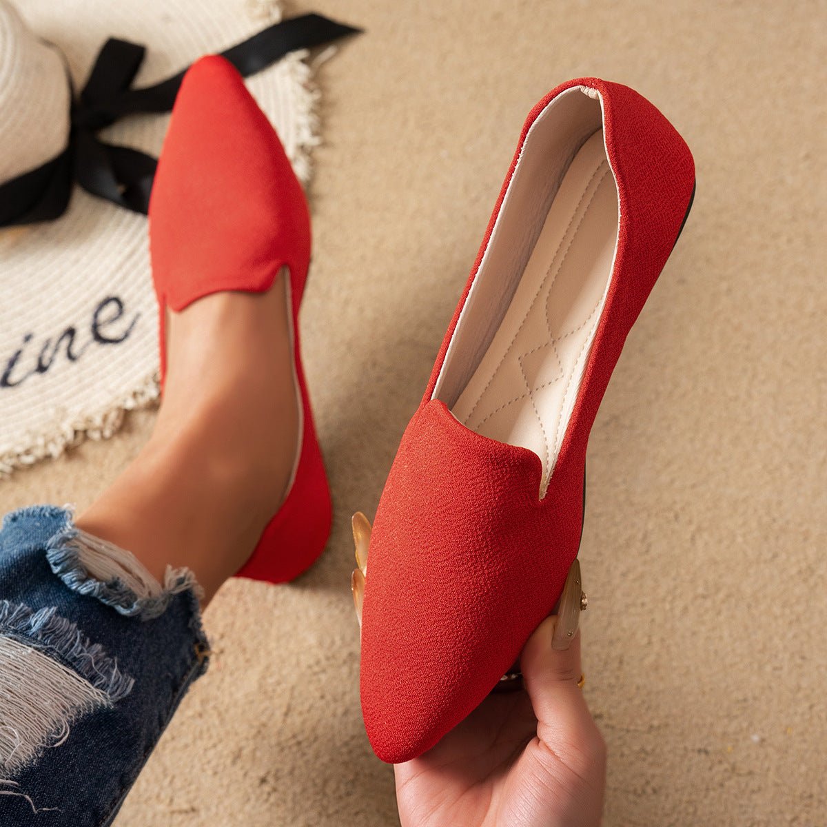 Women’s Flat Pointed - Toe Thin Shoes — Casual Everyday Flats - Che Cose Belle