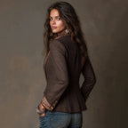 Women's Floral-Print Notched-Collar Blazer with Turn-Up Cuffs - Che Cose Belle