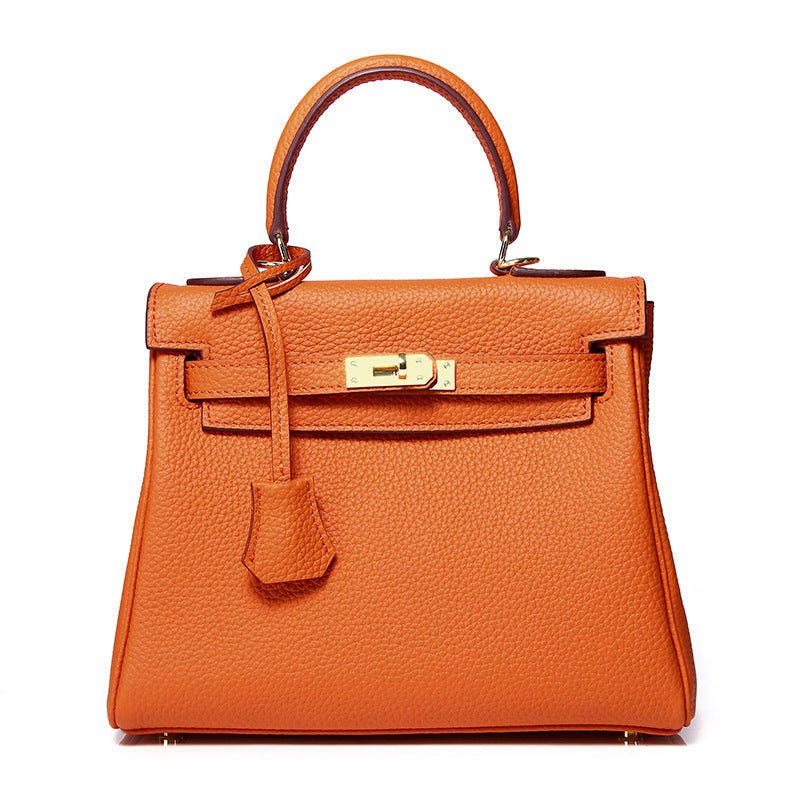 Women's High-grade Fashionable Genuine Leather Handmade Kelly First Layer Handbags - Che Cose Belle