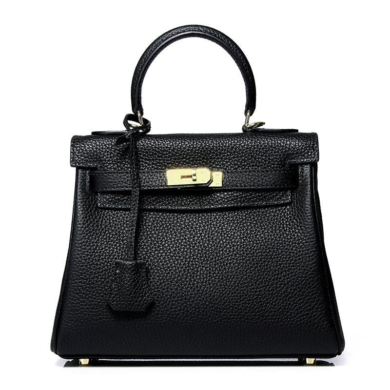 Women's High-grade Fashionable Genuine Leather Handmade Kelly First Layer Handbags - Che Cose Belle