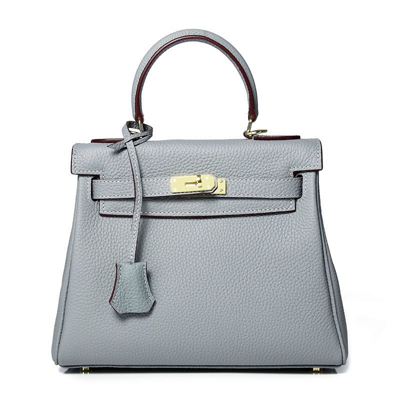 Women's High-grade Fashionable Genuine Leather Handmade Kelly First Layer Handbags - Che Cose Belle