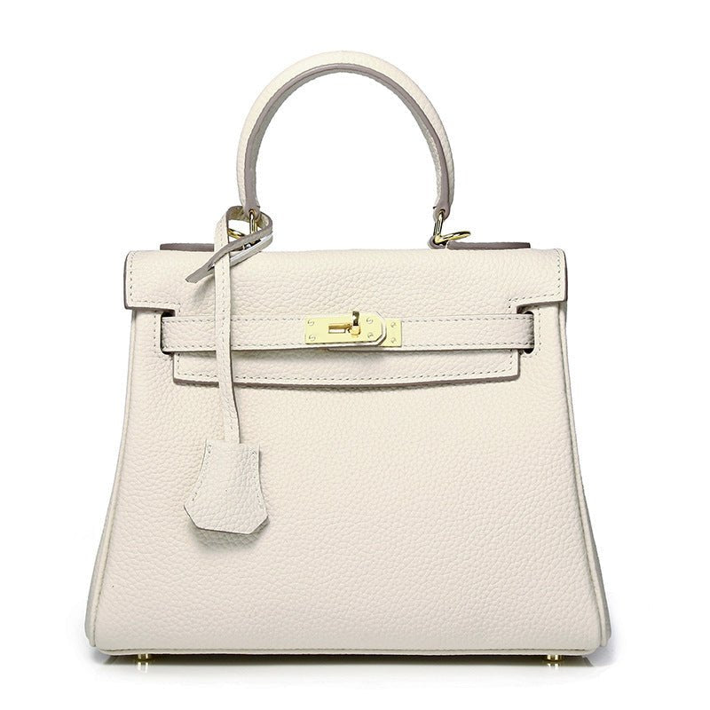 Women's High-grade Fashionable Genuine Leather Handmade Kelly First Layer Handbags - Che Cose Belle