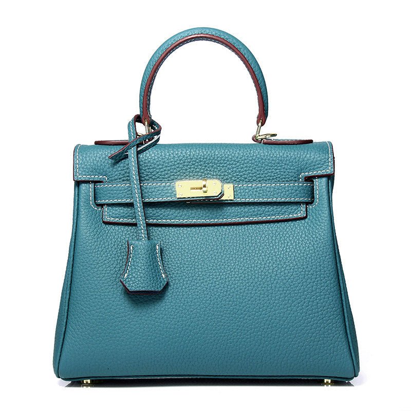 Women's High-grade Fashionable Genuine Leather Handmade Kelly First Layer Handbags - Che Cose Belle