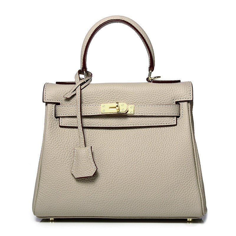 Women's High-grade Fashionable Genuine Leather Handmade Kelly First Layer Handbags - Che Cose Belle