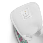 Women’s High Top Canvas Shoes Vista Blue and Turkish Rose Plaid