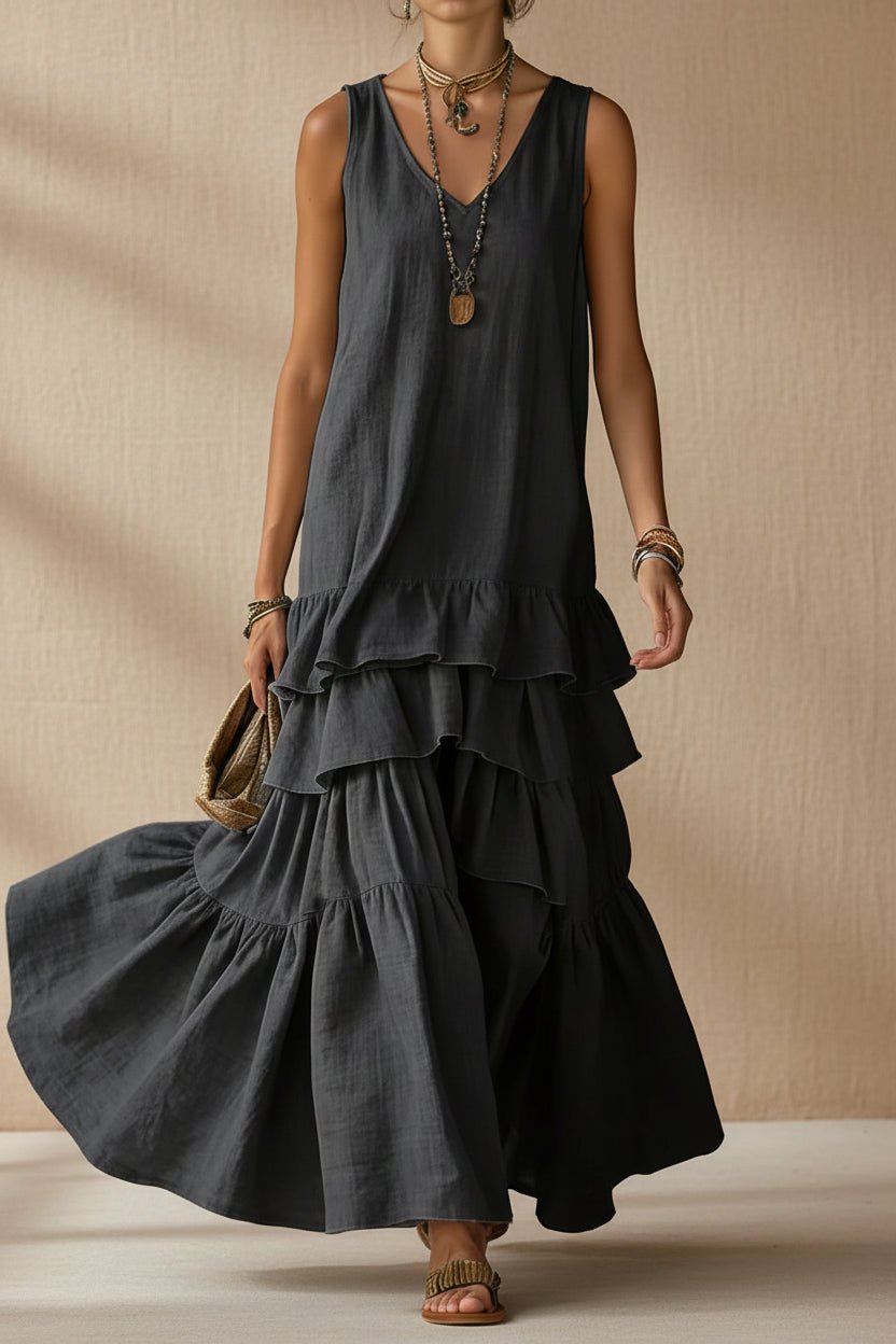 Women's Ice Silk Sleeveless Loose Maxi Dress – 6 Colors S–5XL - Che Cose Belle