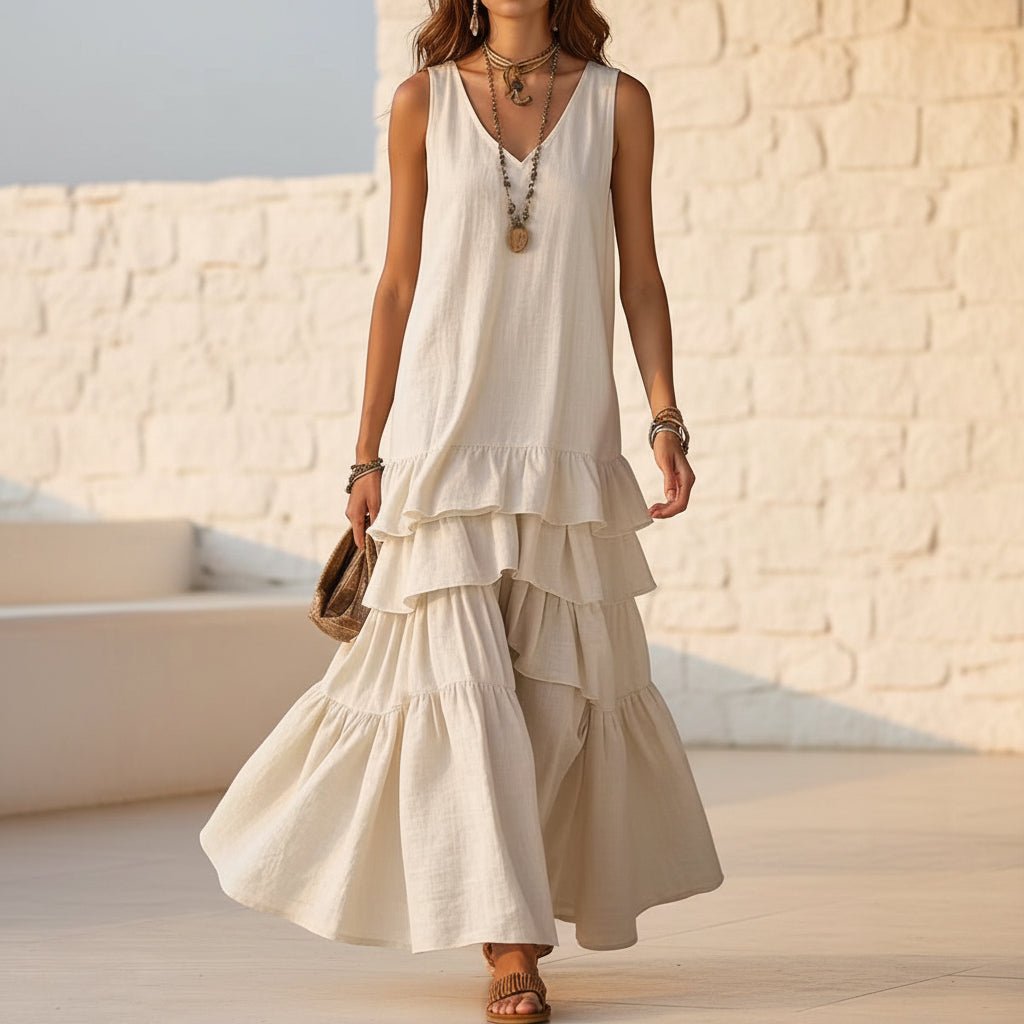Women's Ice Silk Sleeveless Loose Maxi Dress – 6 Colors S–5XL - Che Cose Belle
