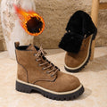 Women’s Lace - Up Suede Fleece - Lined Ankle Boots | Cozy Winter Boots - Che Cose Belle